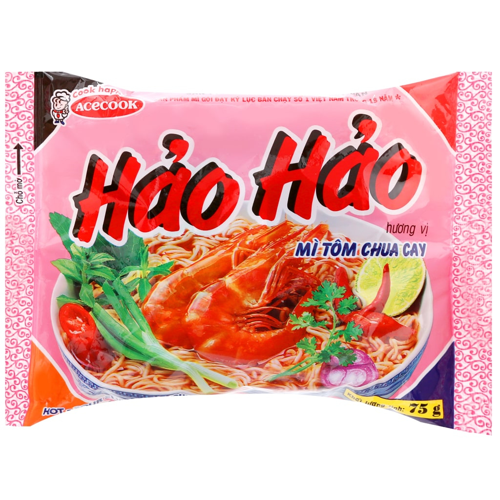 MỲ HẢO HẢO TÔM CHUA CAY ACECOOK 75G GÓI