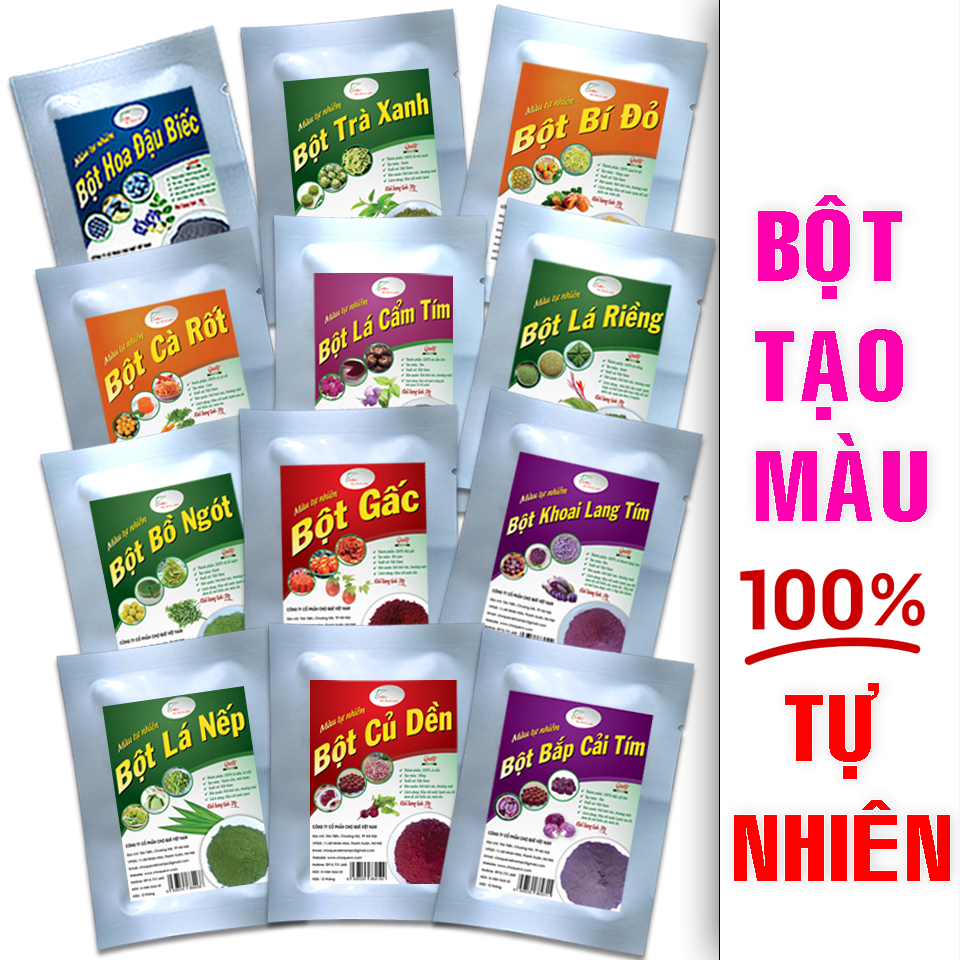 Bột Tạo Màu Thực Phẩm Tự Nhiên/Bột Tạo màu tự nhiên/Bột Rau Củ Quả Gói 10gr