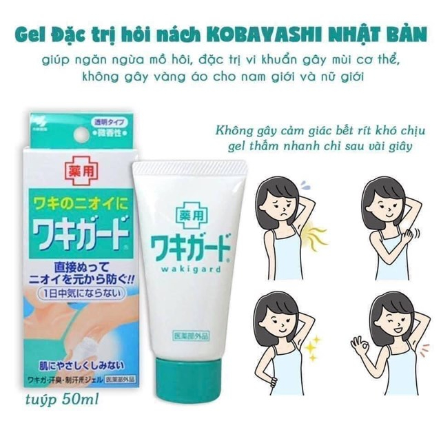 Gel khử mùi hôi nách Kobayashi S Select Nhật Bản loại bỏ hôi nách lâu năm, dưỡng trắng da không gây ố vàng áo - Bahachih