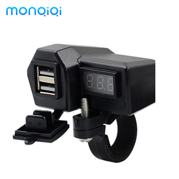 Monqiqi Phụ Kiện Sạc Xe Máy Cổng USB Kép Không Thấm Nước