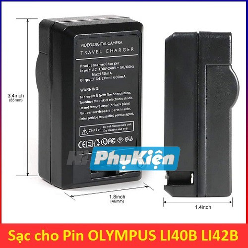 Sạc cho pin máy ảnh Olympus Li-40B, Li-42B