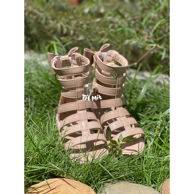 Dép sandal chiến binh bé gái, dép cao cổ sandal siêu xinh, da mềm mẫu mới.