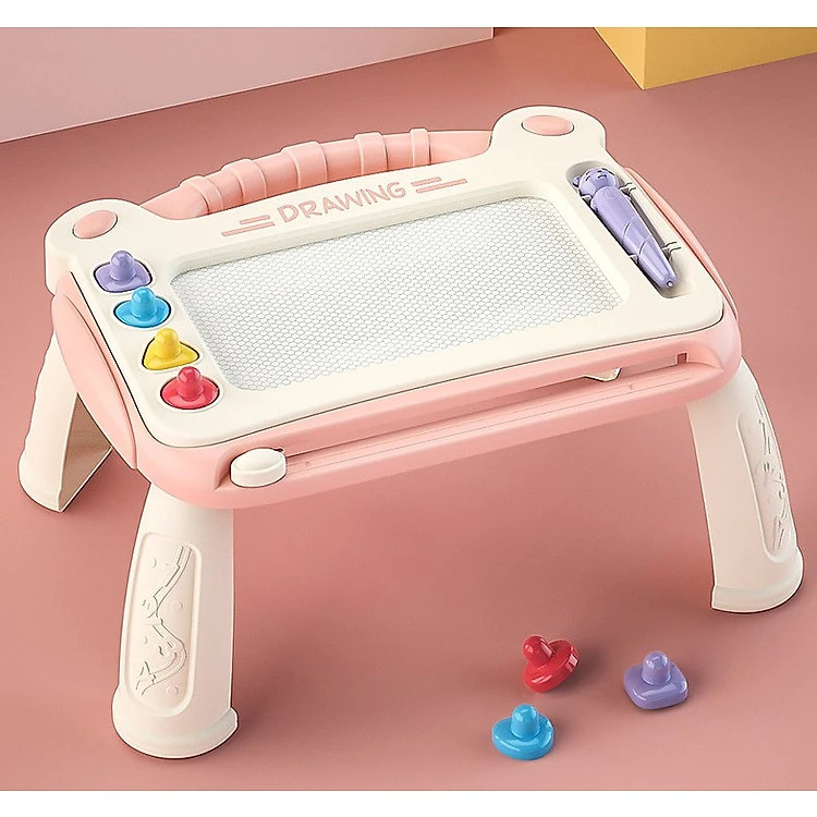 Bảng vẽ tự xóa cho bé thông minh có chân bàn, bảng từ tính tập viết, tập vẽ cho bé