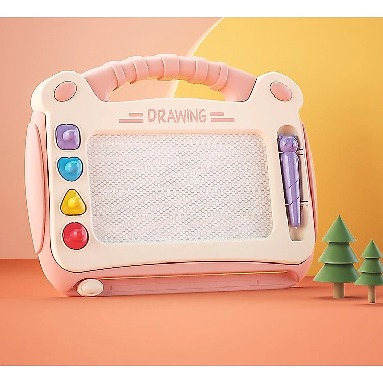 Bảng vẽ tự xóa cho bé thông minh có chân bàn, bảng từ tính tập viết, tập vẽ cho bé