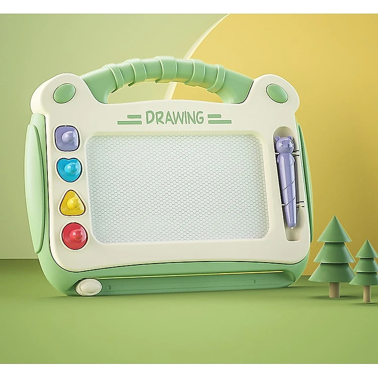 Bảng vẽ tự xóa cho bé thông minh có chân bàn, bảng từ tính tập viết, tập vẽ cho bé