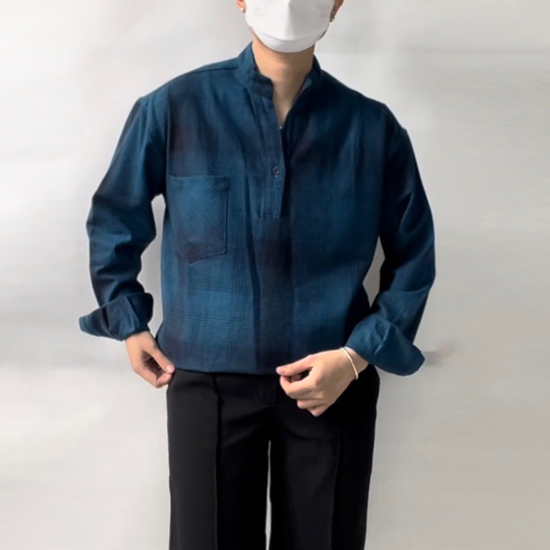 Áo sơmi polo cổ trụ - Caro - CLASSIC SHIRT'S KN