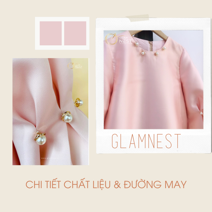 Váy Bầu Cao Cấp Đầm Bầu Dự Tiệc Thời Trang Đẹp GLAM NEST VN003