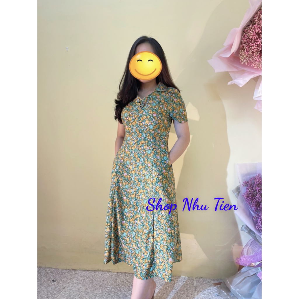 Đầm trung niên thun quảng châu phong cách phương tây thời trang trung niên