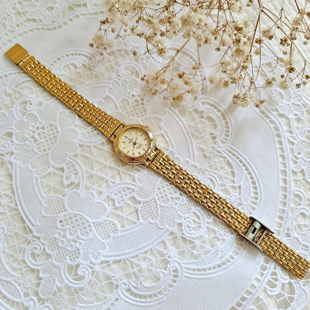 Đồng hồ Si Nhật - Nữ - BUREN Elegance / Mạ vàng toàn thân