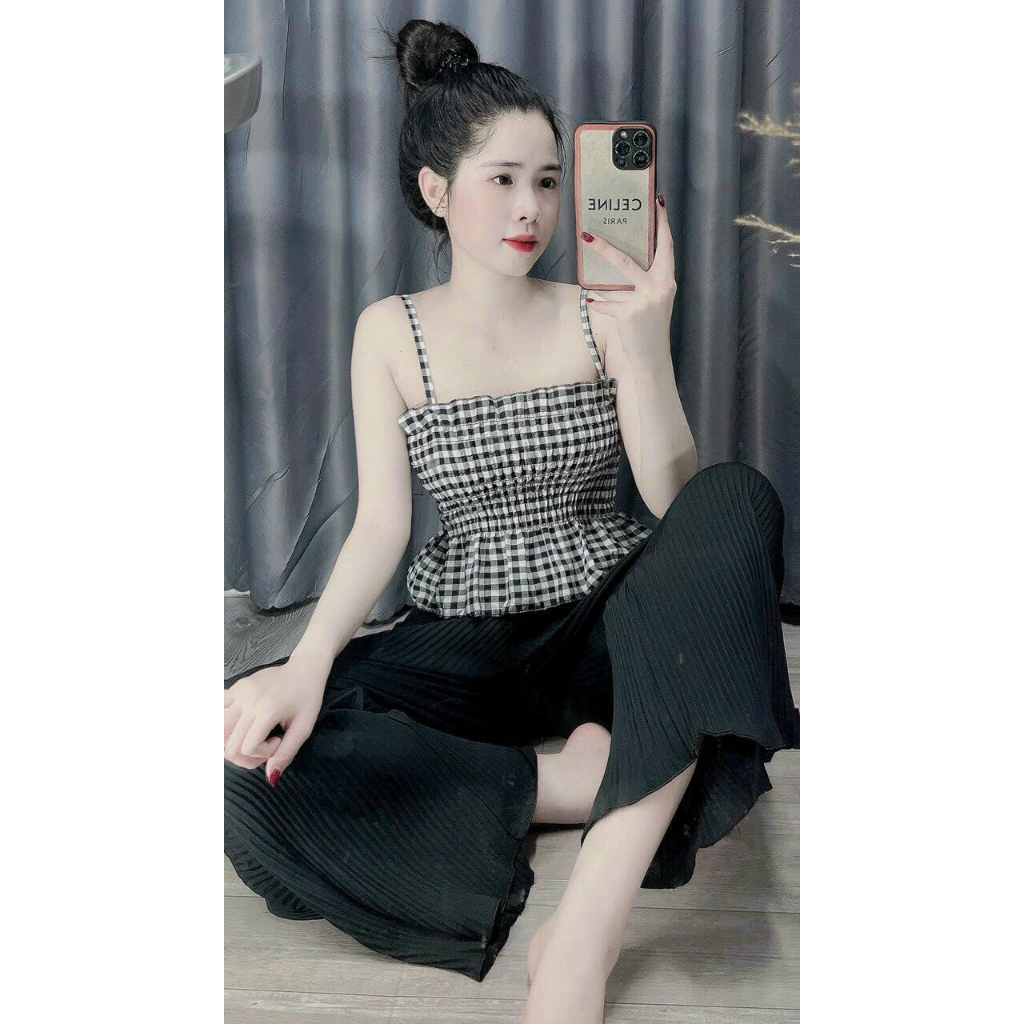 [Miễn phí ship] Sét bộ đồ nữ, sét áo kiểu nữ croptop phối quần short sang chảnh,sét đùi phong cách cá tính Hàn Quốc