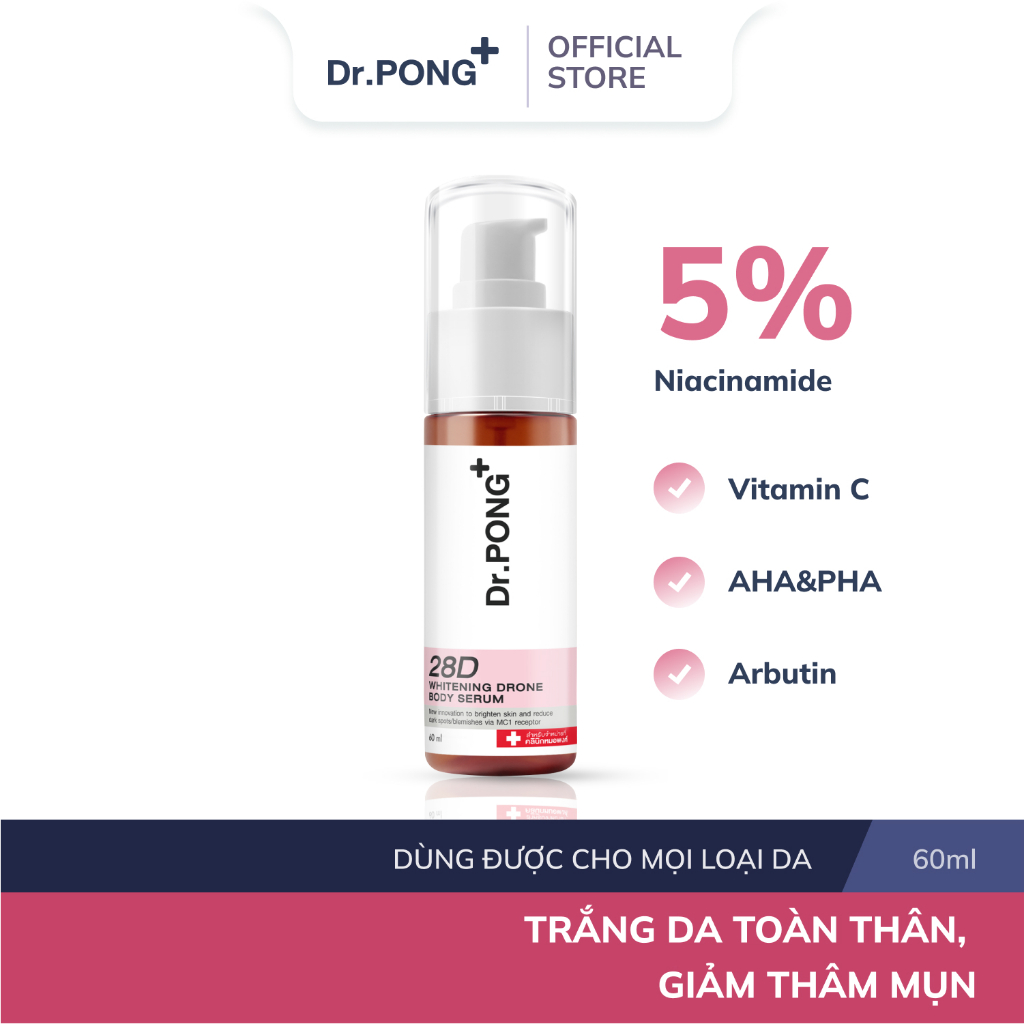 Serum dưỡng trắng toàn thân Dr.PONG Whitening Drone Body 60ml
