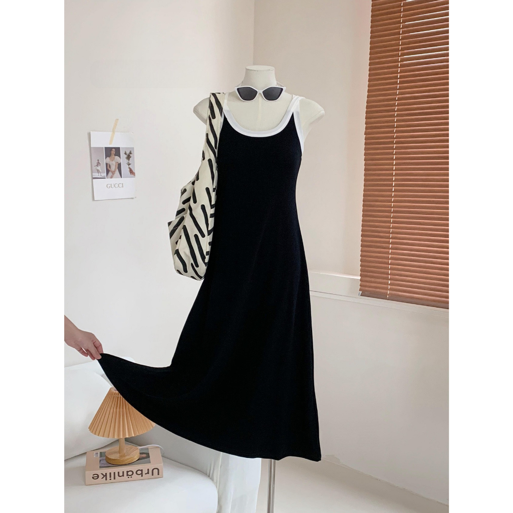 Váy hai dây body dáng xòe chữ A Suny Dress, váy thun dài maxi Deliz Studio | BigBuy360 - bigbuy360.vn