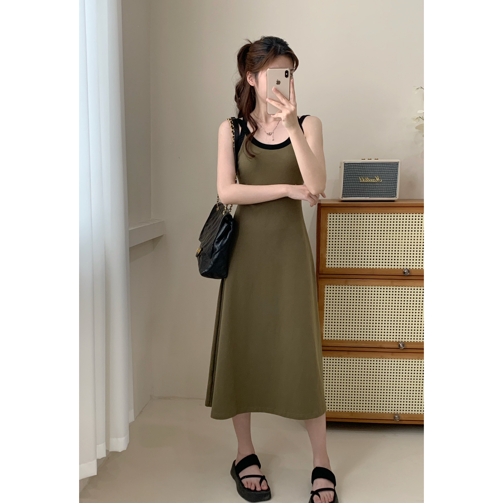 Váy hai dây body dáng xòe chữ A Suny Dress, váy thun dài maxi Deliz Studio | BigBuy360 - bigbuy360.vn