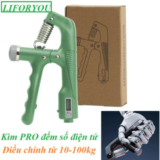 Kìm Bóp Tay Kìm Tập Cơ Tay, Dụng Cụ Tập Gym Tại Nhà Điều Chỉnh Lực Có Đếm 10-100kg (Bản PRO Max)