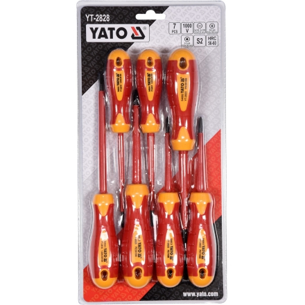 Bộ tô vít đầu   () cách điện 7 chi tiết YATO YT-2828