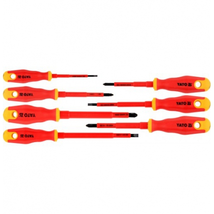 Bộ tô vít đầu   () cách điện 7 chi tiết YATO YT-2828