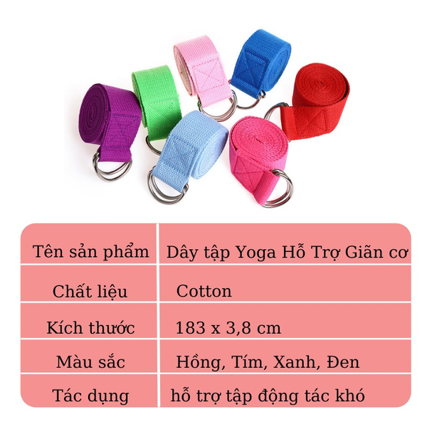 Dây Tập Yoga Cotton Dài 1,8m - Dây Loại 1