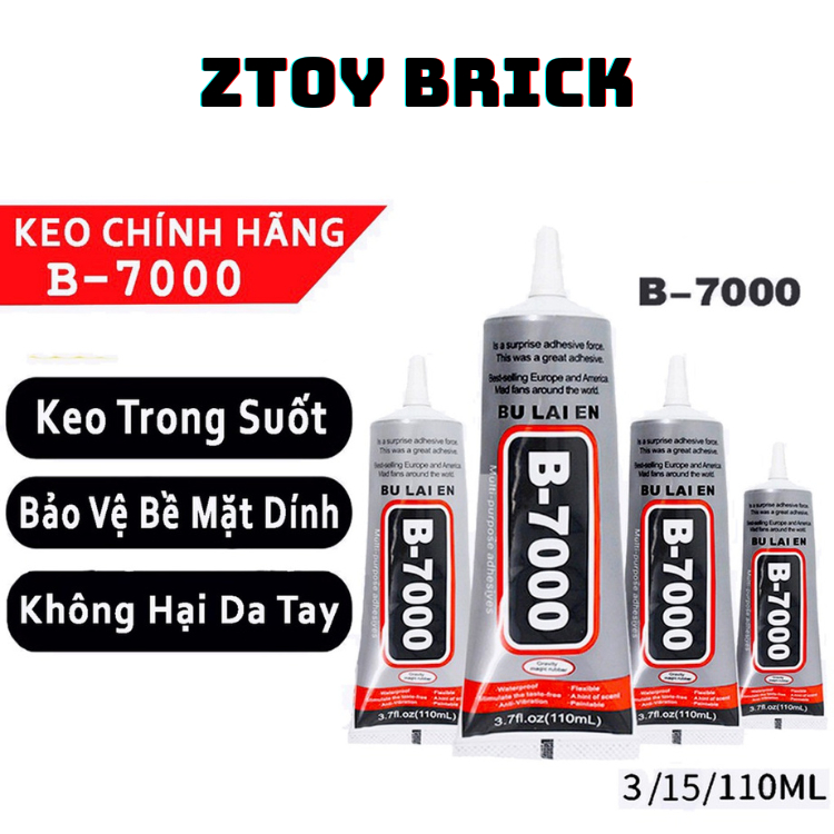 Keo dán le.g0 , điện thoại , nhựa và gỗ , B7000 siêu chắc chắn, T7000 chống nước dung tích 3ml 10ml 15ml 50ml siêu dính