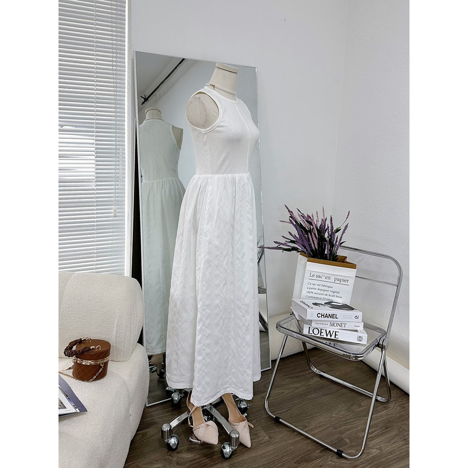 Đầm MIXX@ sát nách thun phối KAMI