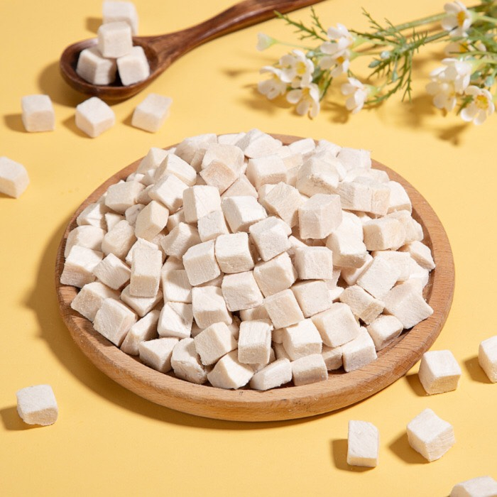 HỘP GÀ SẤY khô viên gà sấy 500GRAM  cho chó mèo, ức gà , viên gà , lòng đỏ trứng