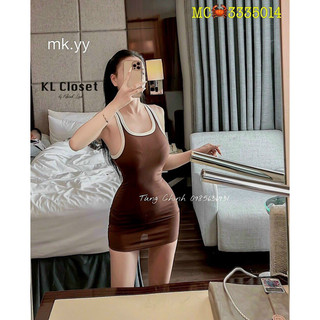 Đầm body viền dây,đầm hai dây si 70