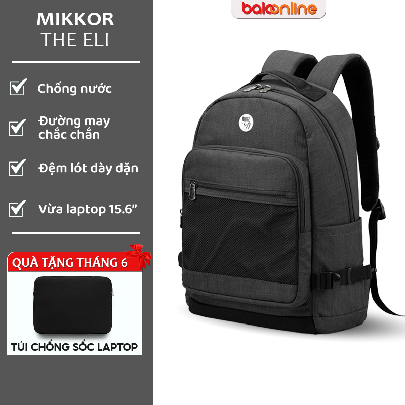 Balo Thời Trang Mikkor The Eli Chất Liệu Chống Nước Đi Học, Đựng Laptop