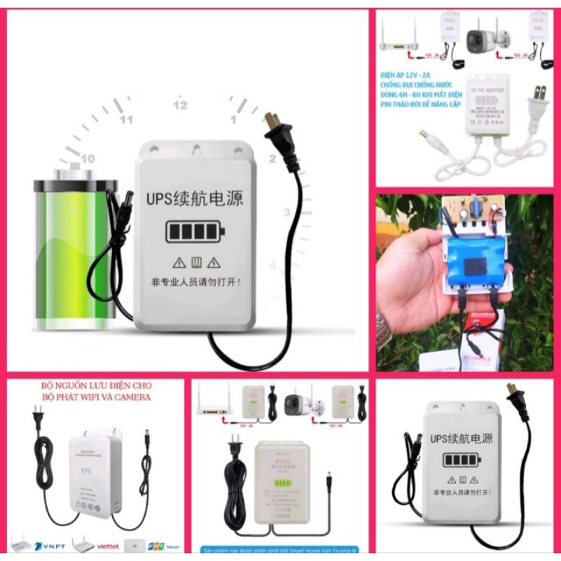 NGUỒN TÍCH ĐIỆN DỰ PHÒNG MẤT ĐIỆN 12V CHO WI-FI - KAMERA THÔNG MINH