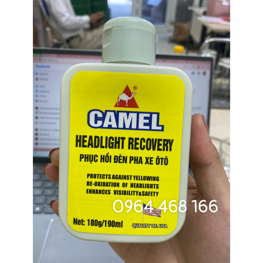 Chai phục hồi đèn pha ô tô, nhựa nhám ô tô, xe máy Camel