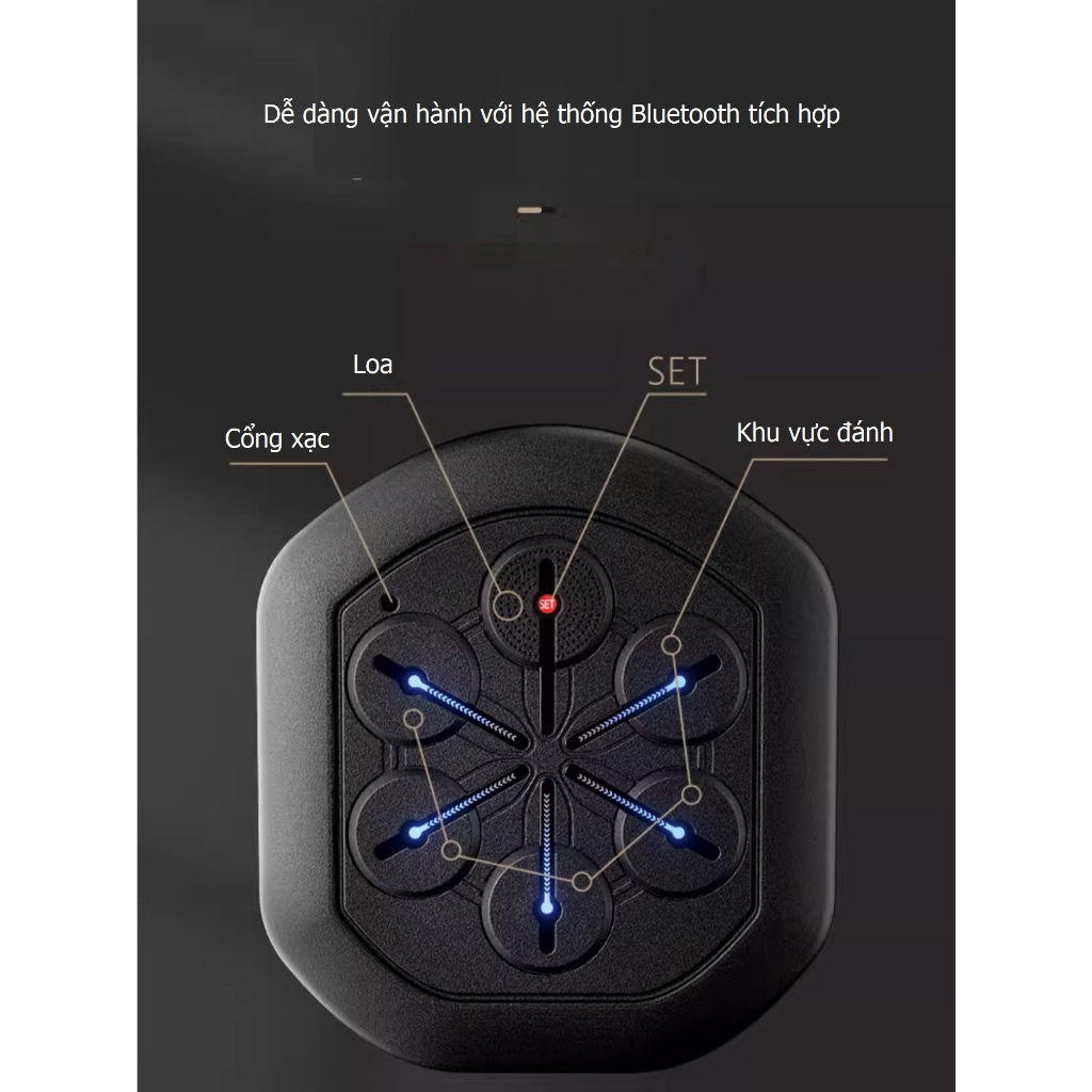 Máy đấm bốc âm nhạc thông minh boxing music bluetooth thế hệ mới 2023