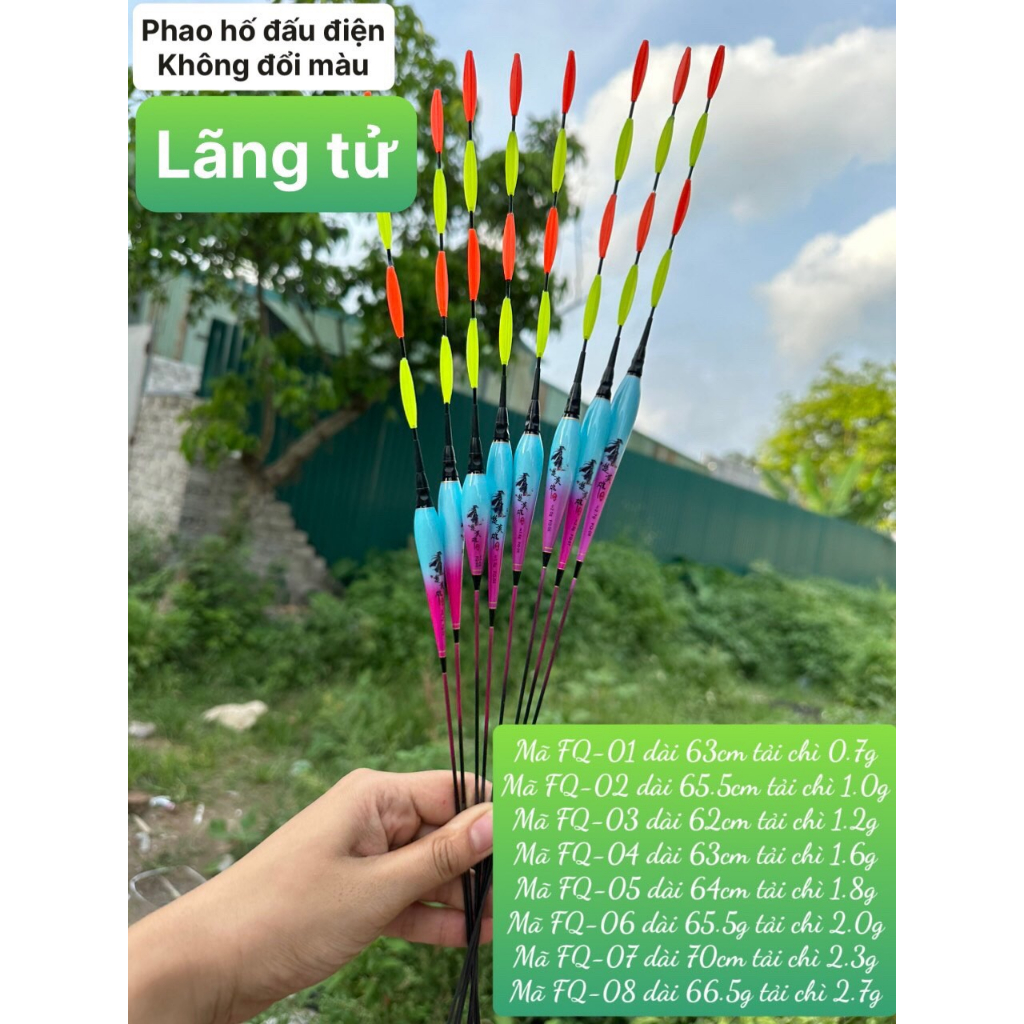 Phao câu đài, phao câu cá hố đấu điện Lãng Tử FQ không đổi màu và đổi màu