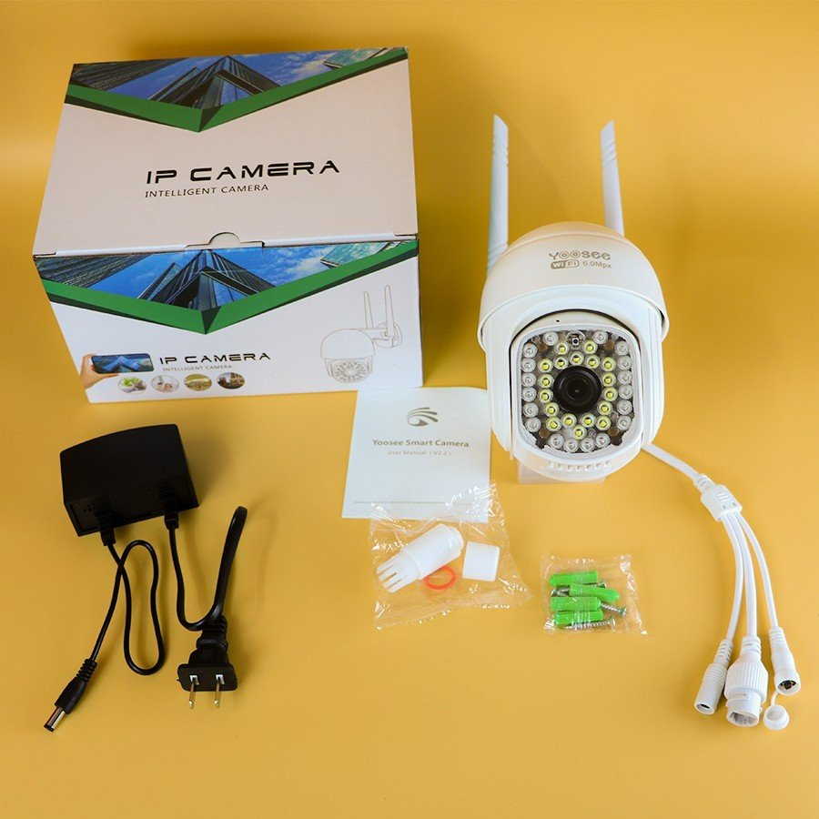 Camera wifi Yoosee ngoài trời 36 Led 6.0Mpx, xoay 360 độ, chống nước, hỗ trợ xem đêm có màu, bảo hành 12 tháng.