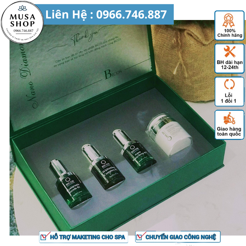 BỘ CĂNG BÓNG NANO MỜ THÂM TRẮNG DA