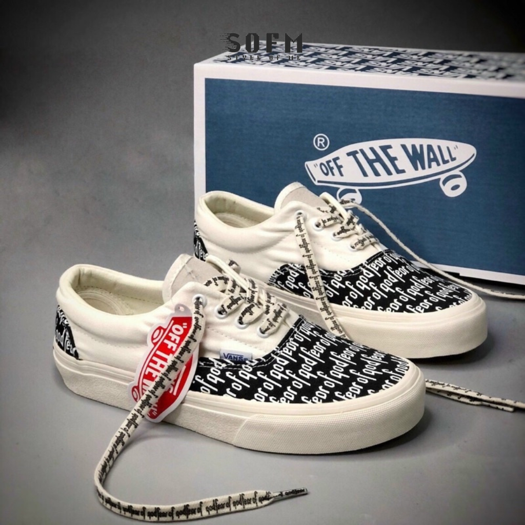 Giày Vans chữ có dây buộc , GIÀY 𝐕𝐀𝐍𝐒 FOG FEAR OF GOD nam nữ hot nhất năm 2022