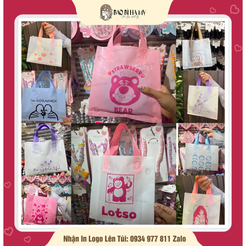 [1 Cái] Túi Nhựa Size Mini Đựng Đồ Đa Năng In Hình Cute (Nhận In Logo Thương Hiệu)