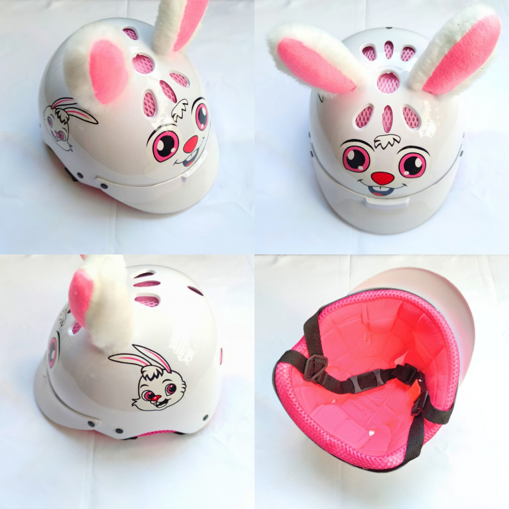 Mũ Nón Bảo Hiểm Cho Trẻ Em Hình Thỏ Con Siêu Cute 2-6 tuổi