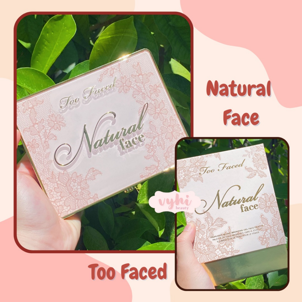 Bảng má Too Faced Natural Face 6 ô gồm phấn má, bắt sáng, tạo khối