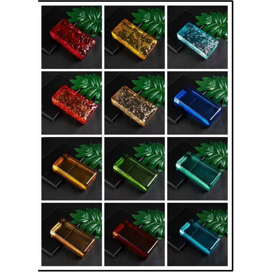 Gạch kính khối đặc vân sần, vân mây đa dạng màu sắc sẵn kho TPHCM và Hà Nội