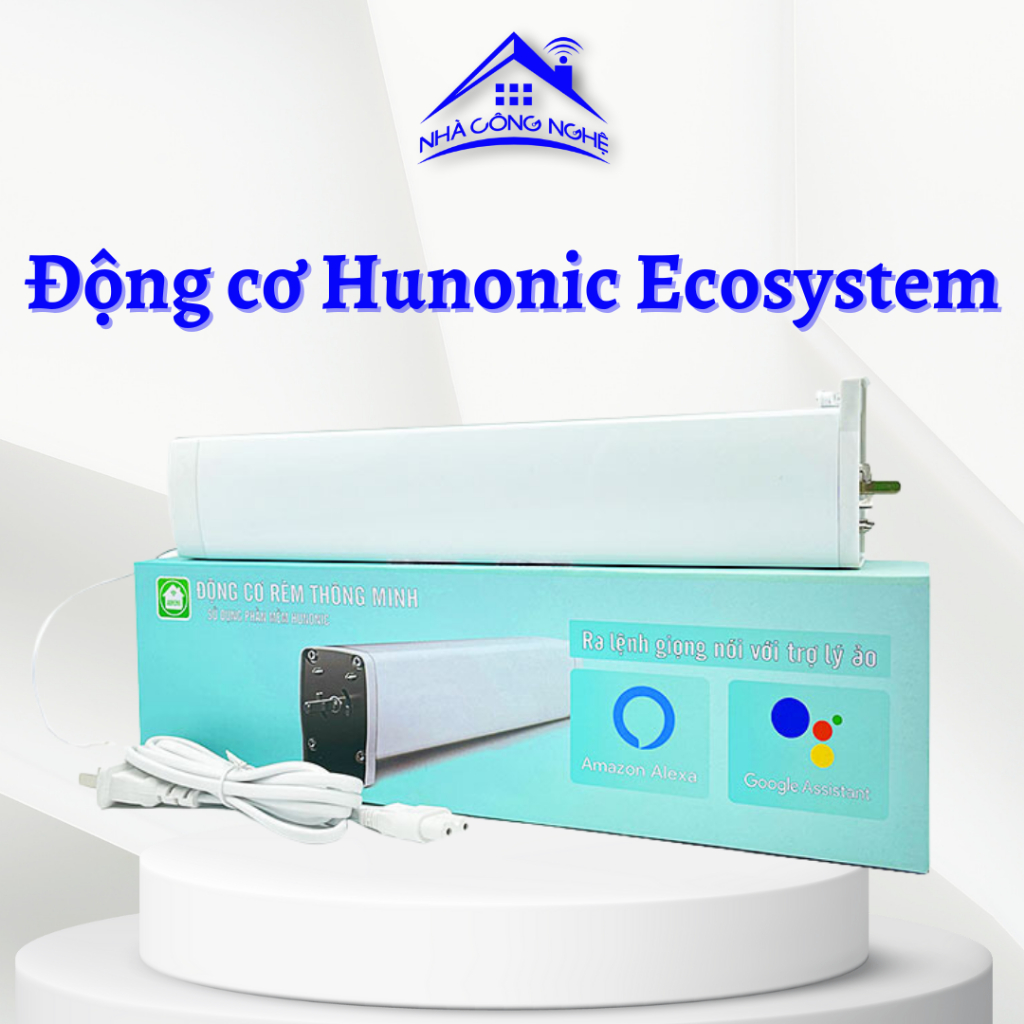 Động Cơ Rèm Hunonic Ecosystem - Hẹn Giờ Tự Động, Điều Khiển Từ Xa, Tích Hợp Ngữ Cảnh, Kèm Ray