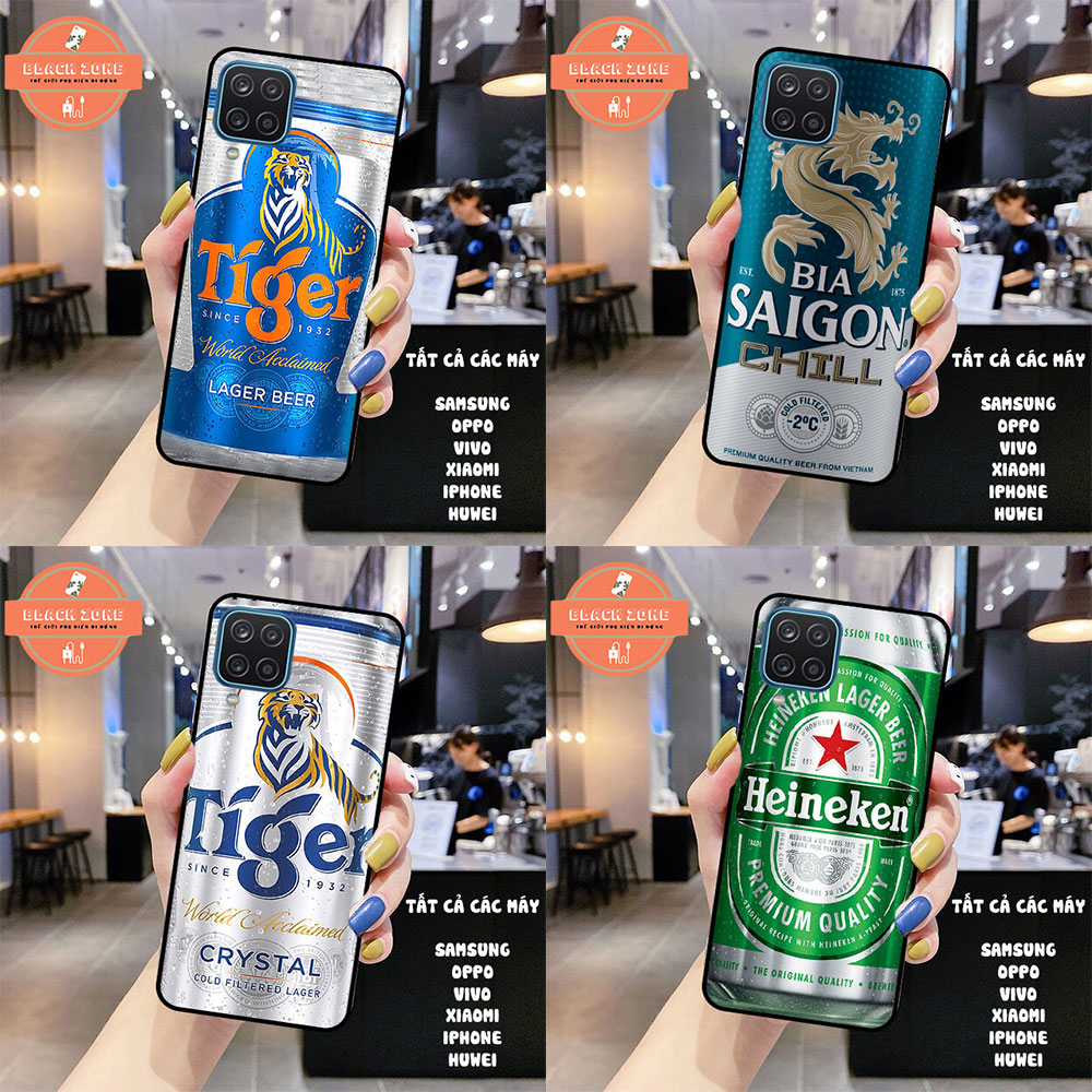 Ốp lưng điện thoại Bia Samsung A02S A03 A03S A12 A13 A23 A33 A52 A53 A72 A73 in hình BIA 333 , Tiger , Heineken kính cấp