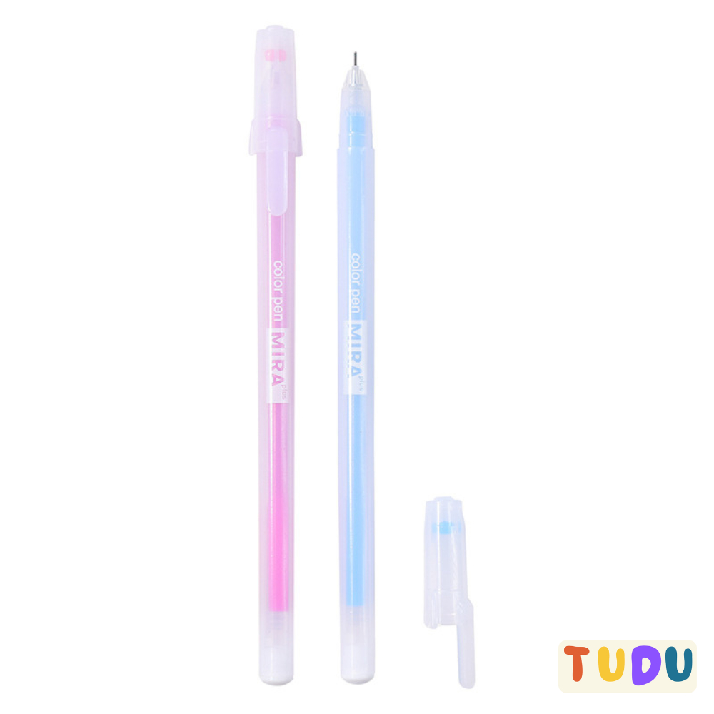 Bút mực gel Mira cao cấp dễ thương TUDU, bút viết sổ caliigrapy ngòi 0,5mm 10 màu dễ mix ra mực đều nhanh khô