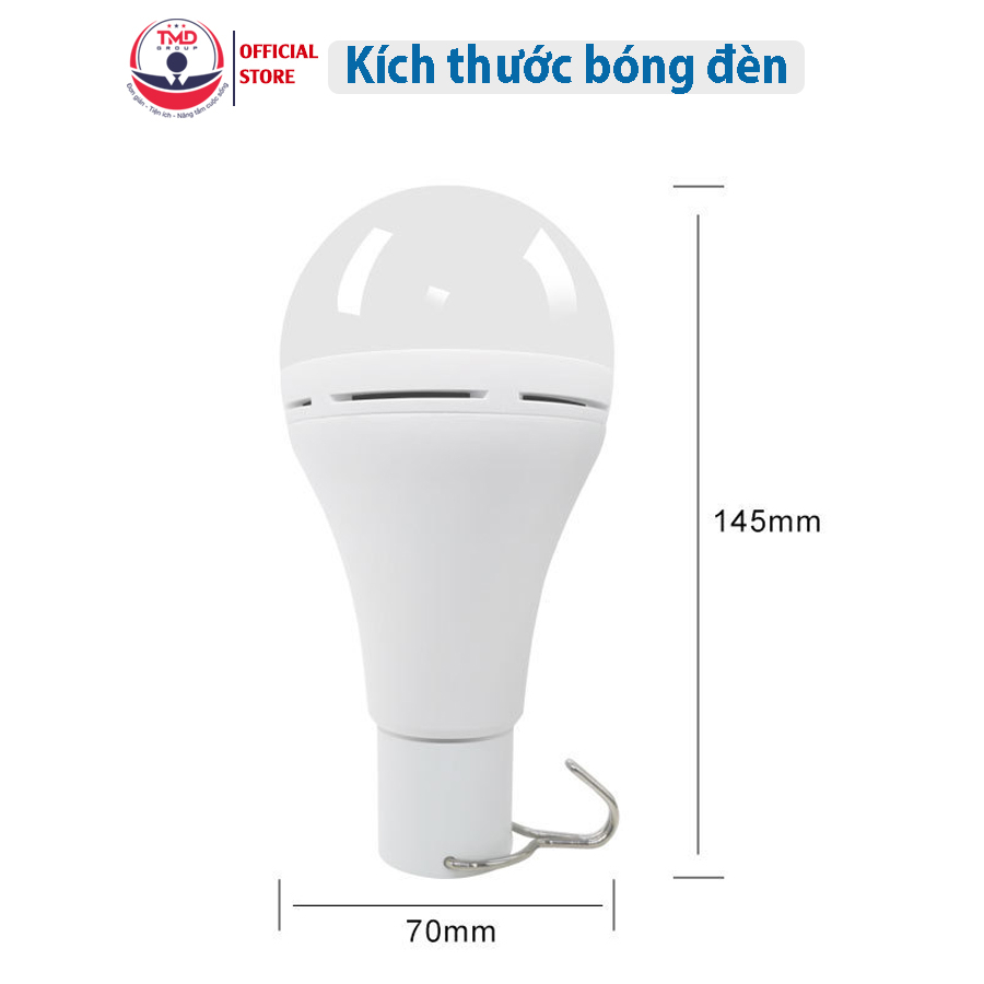 Bóng đèn led năng lượng mặt trời TMD GROUP tích điện, điều khiển từ xa - Sử dụng tới 22h, công suất 9w,7w