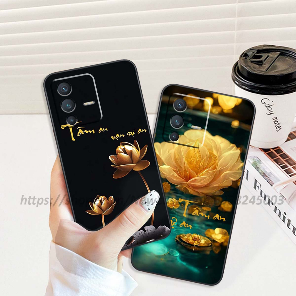 Ốp lưng Vivo V23 5G / V23e in hình thư pháp,tâm an vạn sự an giản dị