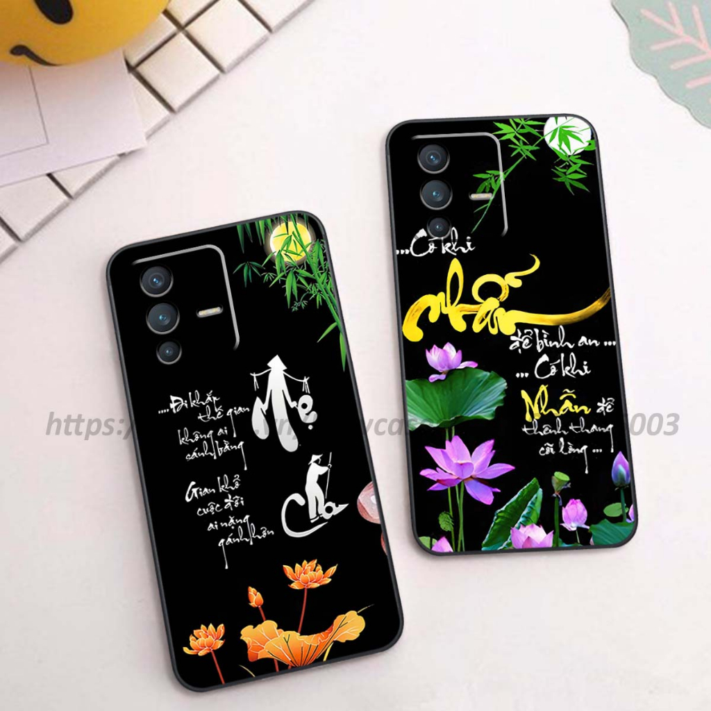 Ốp lưng Vivo V23 5G / V23e in hình thư pháp,tâm an vạn sự an giản dị