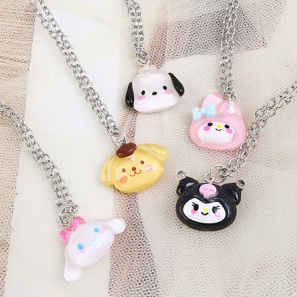 🍒🍒CHERRYKOKO Vòng cổ Mặt Hình Chú Chó Kuromi Đáng Yêu Dành Cho Nữ