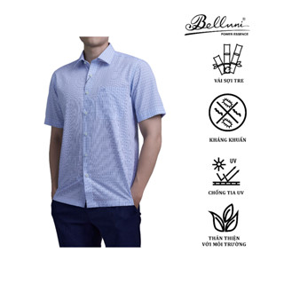 [New arrival] Áo sơ mi nam ngắn tay cao cấp BELLUNI vải sợi tre - ABN.BP.BE.232.B6