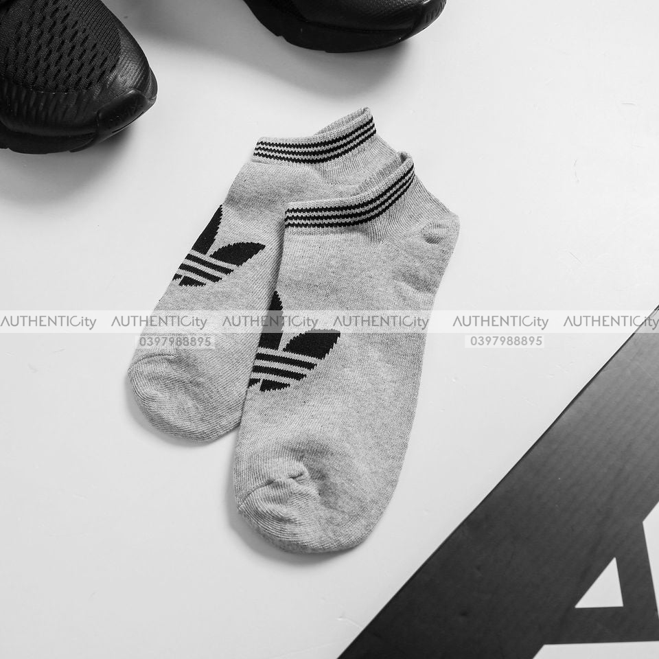 Tất Vớ Adidas Cổ Thấp 3 Màu Trắng, Đen, Ghi