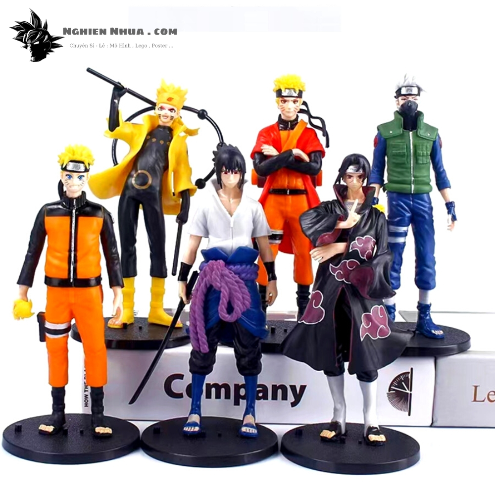 Mô hình Naruto Bộ 6 các nhân vật Naruto - Cao 18cm - nặng 100gram - Figure Naruto - No Box - Nghiện Nhựa