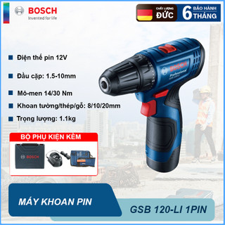 Máy khoan động lực dùng pin 3 chức năng bosch gsb 120-li gen 2 + phụ kiện