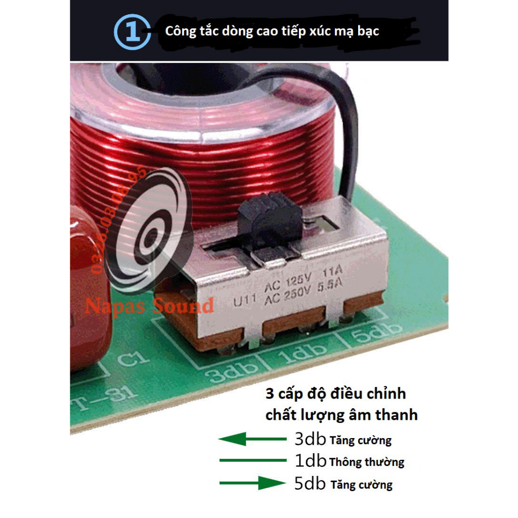 PHÂN TẦN LOA TRÉP RỜI - PHÂN TẦN DÀNH CHO LOA TREBLE - GIÁ 1 ĐÔI - PHÂN TẦN CHỐNG CHÁY TREBLE