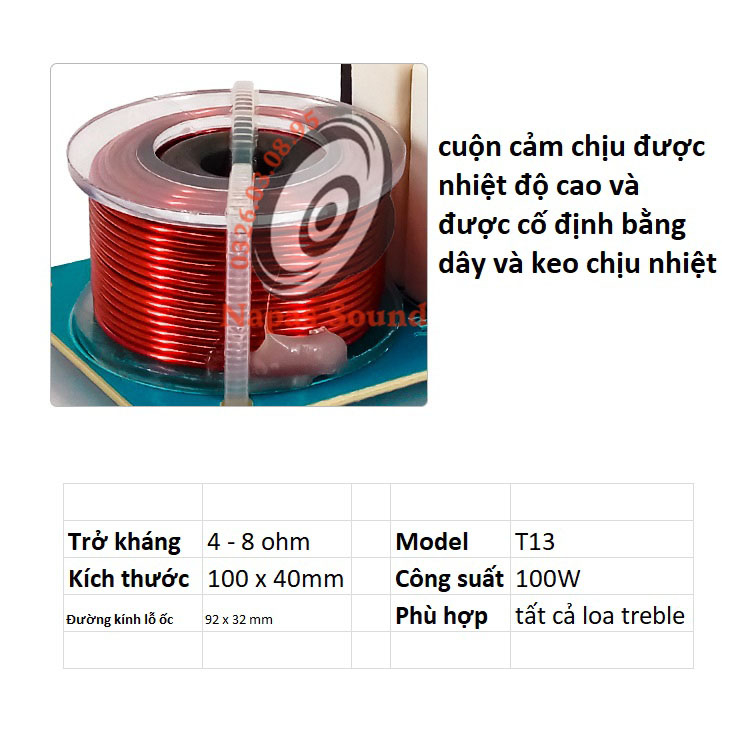 PHÂN TẦN LOA TRÉP RỜI - PHÂN TẦN DÀNH CHO LOA TREBLE - GIÁ 1 ĐÔI - PHÂN TẦN CHỐNG CHÁY TREBLE